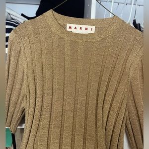 Marni metallic GOLD sweater top M (worn 2x)